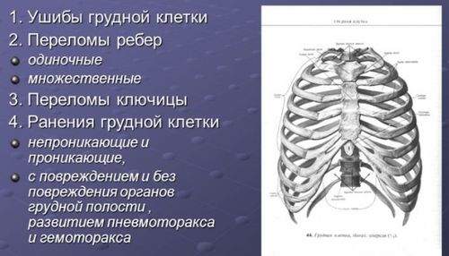 чем могут сопровождаться сотрясение или ушиб грудной клетки