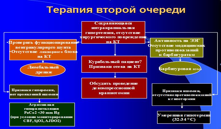 интенсивная терапия при сотрясении головного мозга ушибе